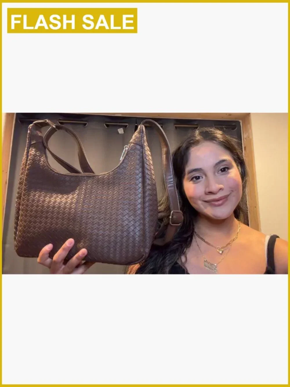 Woven Hobo Bag Crossbody Shoulder Tote Purse Vegan Leather Faux Leather Handbag